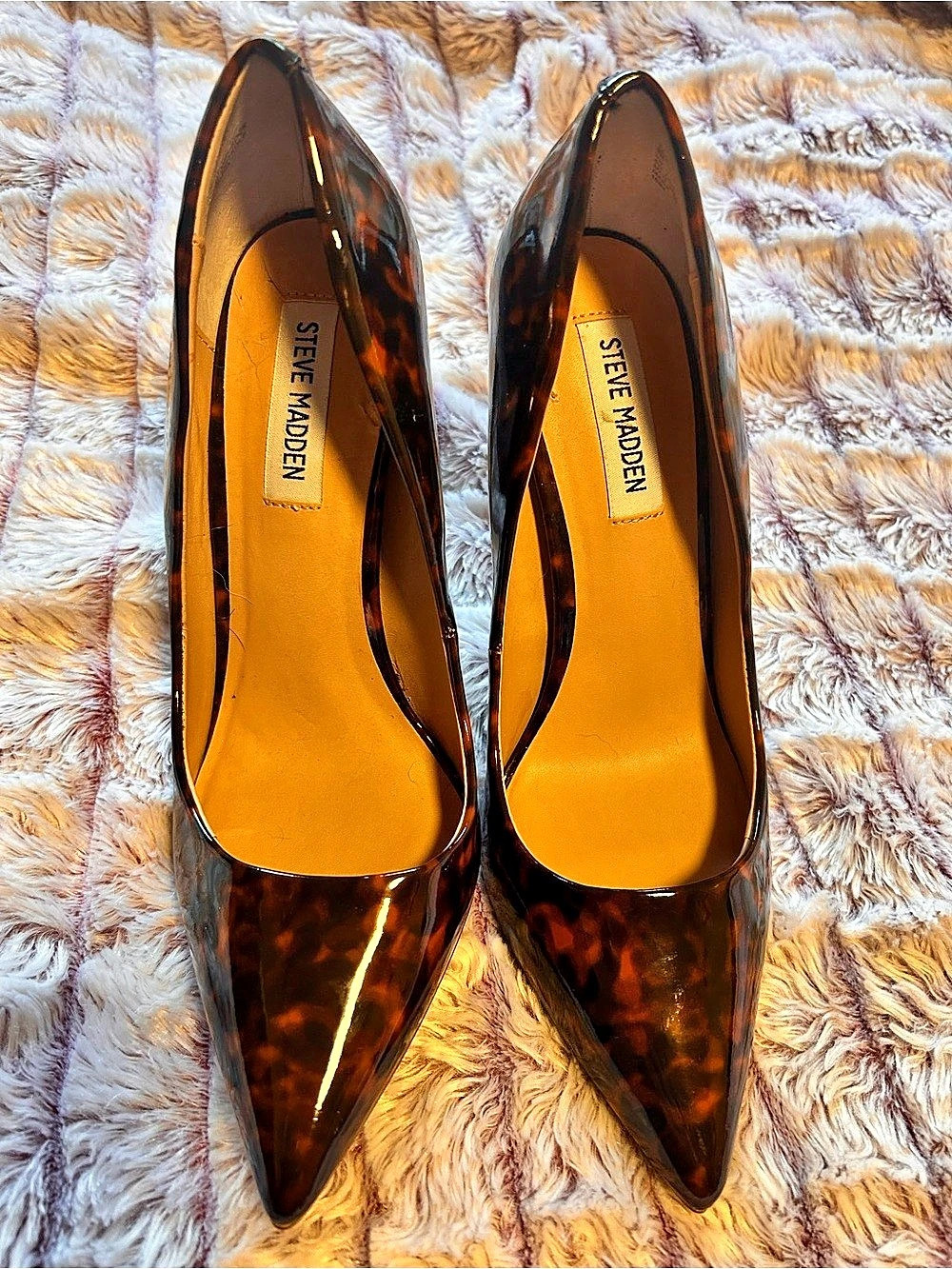 Steve Madden Daisie Tortoiseshell Pointed-Toe Heels in Brown